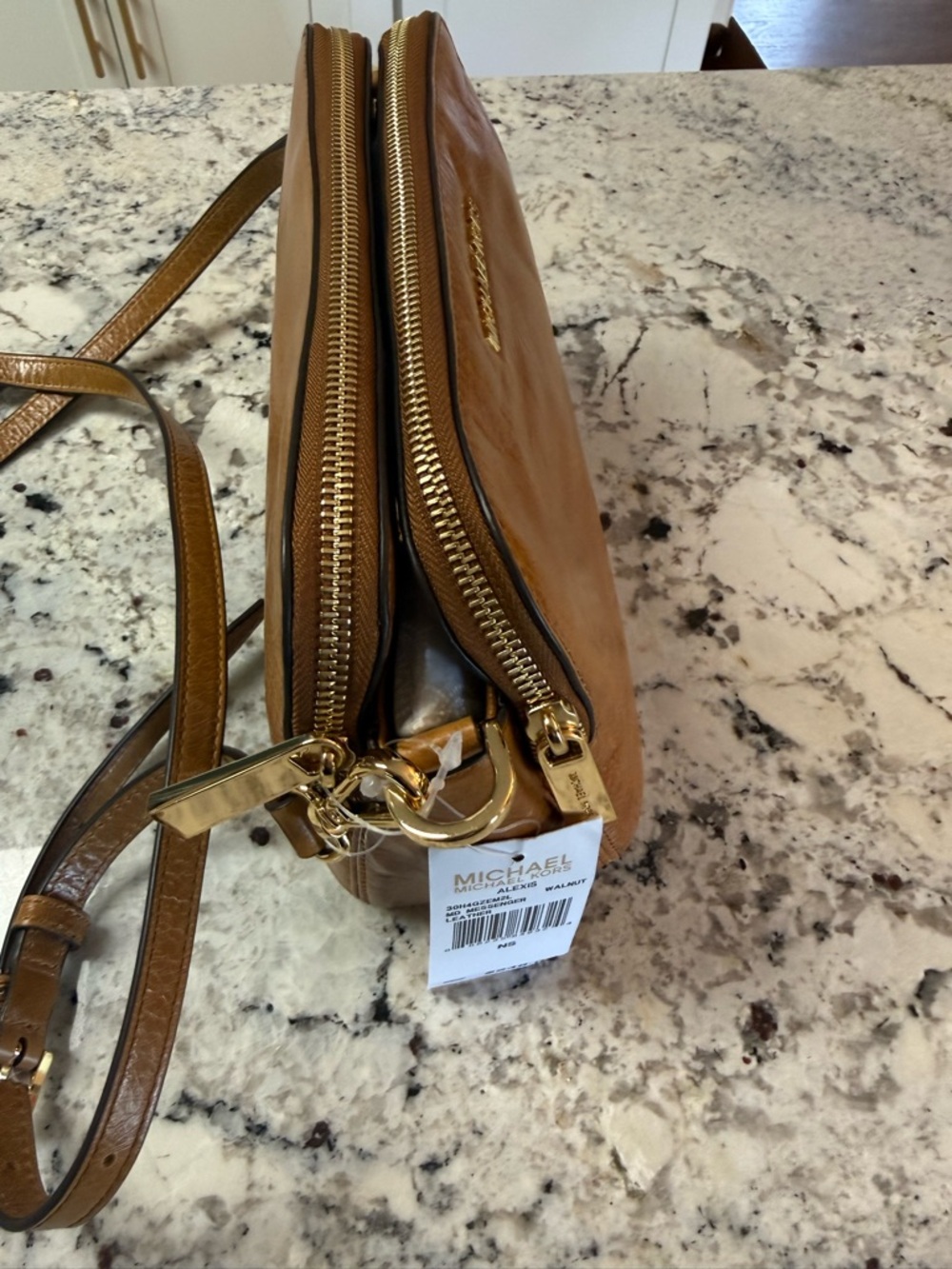 MICHAEL Michael Kors Alexis Walnut Leather Messenger - Picture 2 of 9